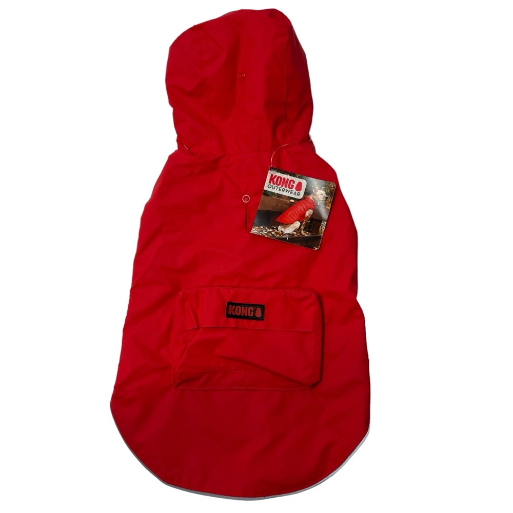 Kong Dog Raincoat Jacket Red Size S